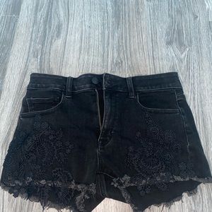black american eagle jean shorts